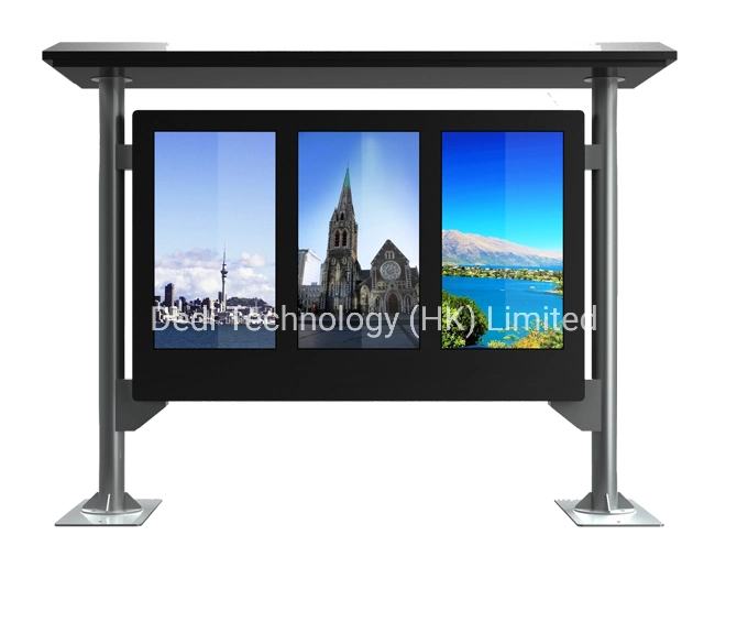 Dedi 65" X 3 AC Cooling Screen in Portrait 4K Outdoor LCD Display